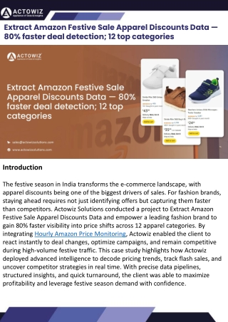 Extract Amazon Festive Sale Apparel Discounts Data