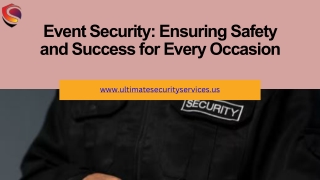 Event Security Ensuring Safety and Success for Every Occasion