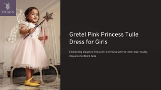 Charming Pink Princess Tulle Dress for Girl