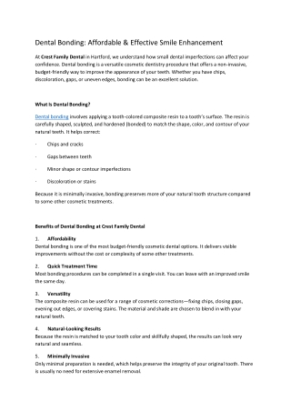 dental bonding crestfamilydental