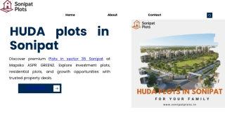 HUDA plots in Sonipat