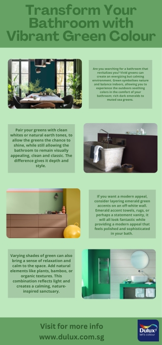 Transform Your Bathroom with Vibrant Green Colour