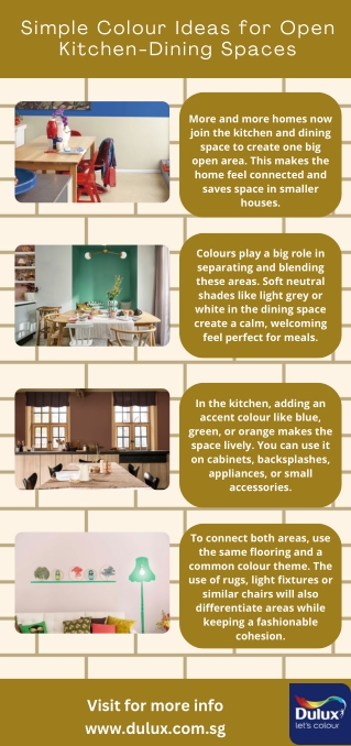 Simple Colour Ideas for Open Kitchen-Dining Spaces