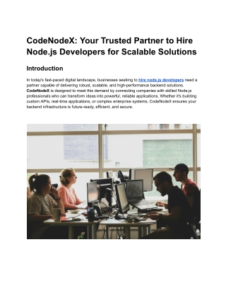 CodeNodeX_ Your Trusted Partner to Hire Node