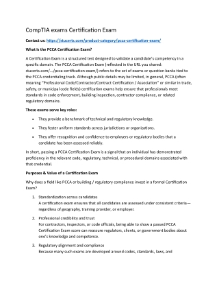 CompTIA exams Certification Exam