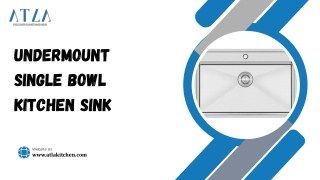 Undermount single bowl kitchen sink
