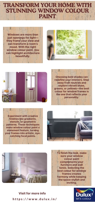 Transform Your Home with Stunning Window Colour Paint