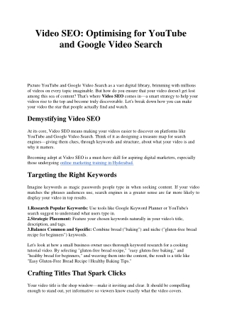 Video SEO_ Optimising for YouTube and Google Video Search