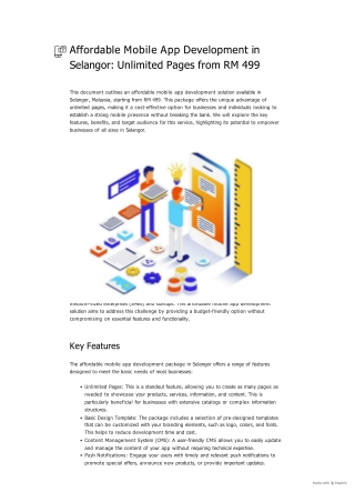 Affordable Mobile App Development in Selangor_ Unlimited Pages from RM 499