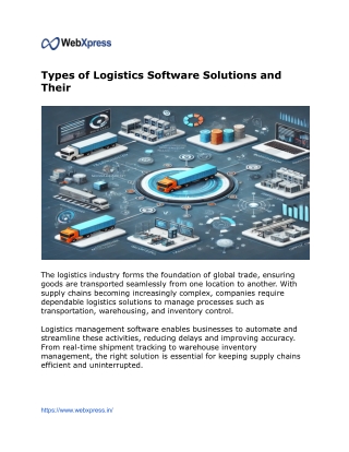 Types of Logistics Software Solutions and Their