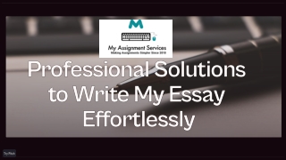 Professional Solutions to Write My Essay Effortlessly
