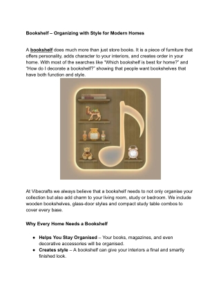 Bookshelf – Organizing with Style for Modern Homes