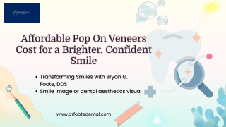Affordable Pop On Veneers Cost for a Brighter, Confident Smile