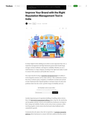 Improve Your Brand with the Right Reputation Management Tool in India