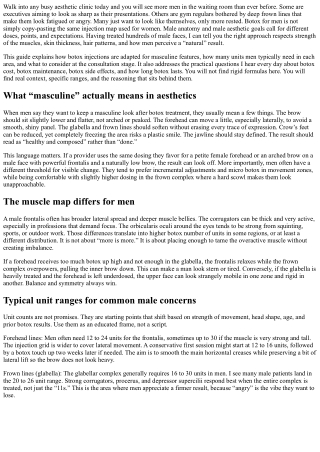 Botox for Men: Tailoring Doses for Masculine Features