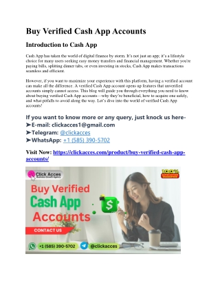 Buy Authentic Verified Cash App Accounts – Fast, Reliable & Secure