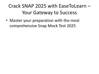 Ace Your Preparation with Snap Mock Test 2025