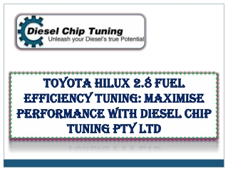 Toyota Hilux 2.8 Performance Upgrade Optimise Fuel Economy Today