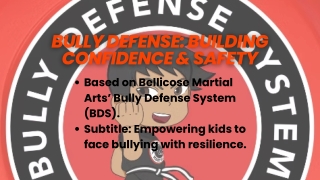 Bully Defense Building Confidence & Safety