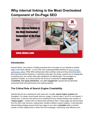 Why internal linking is the Most Overlooked Component of On-Page SEO
