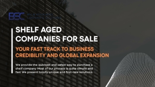 Shelf Aged Companies for Sale - Your Fast Track to Business Credibility and Global Expansion