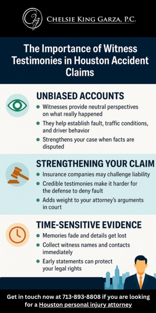 The Importance of Witness Testimonies in Houston Accident Claims