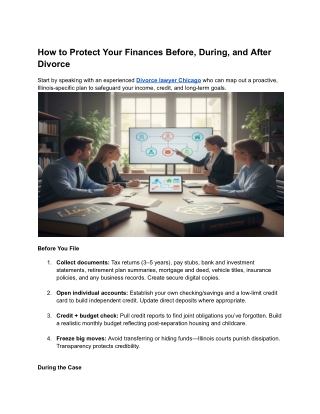 How to Protect Your Finances Before, During, and After Divorce