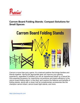 Carrom Board Folding Stands Compact Solutions for Small Spaces