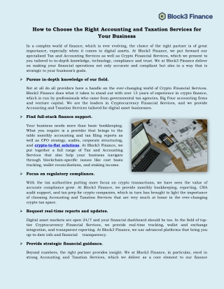 Cryptocurrency Accounting Services
