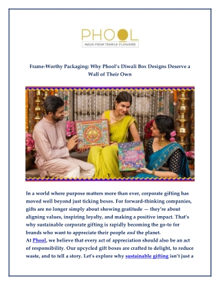 Frame-Worthy Packaging Why Phool’s Diwali Box Designs Deserve a Wall of Their Own