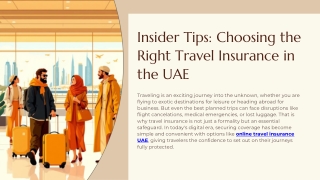 Tips for Choosing the Right Travel Insurance in the UAE