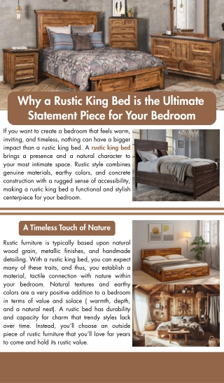 Why a Rustic King Bed is the Ultimate Statement Piece for Your Bedroom