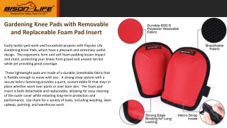 Gardening Knee Pads with Removable and Replaceable Foam Pad Insert