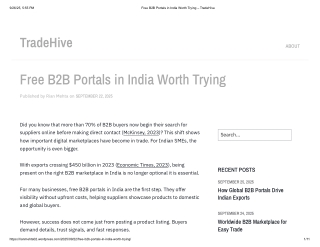 Free B2B Portals in India Worth Trying