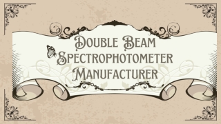 Double Beam Spectrophotometer Manufacturer Precision Solutions by FTIR Spectro