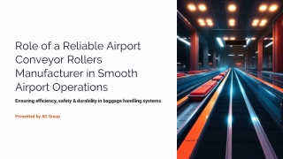 Role of  Airport Conveyor Rollers Manufacturer in Smooth Airport Operations