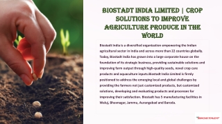 Biostadt-India-Limited-or-Crop-solutions-to-improve-agriculture-produce-in-the-world