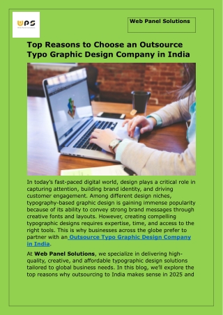 Outsource Typo Graphic Design Company in India for Creative Branding