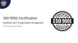 ISO 9001 Certification  | Quality Control Certification