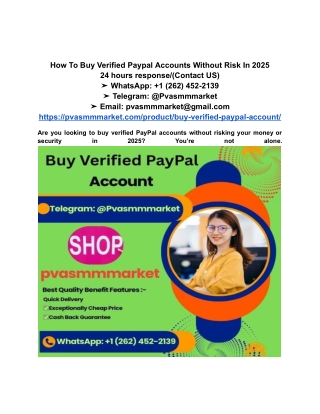 How To Buy Verified Paypal Accounts Without Risk In 2025