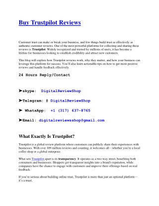 Buy Trustpilot Reviews (1)