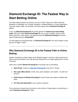 Diamond Exchange ID_ The Fastest Way to Start Betting Online (1)