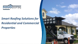 Smart Roofing Solutions for Residential and Commercial Properties