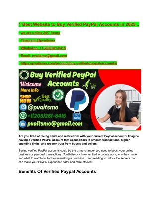 1 Best Website to Buy Verified PayPal Accounts in 2025