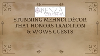 Stunning Mehndi Décor That Honors Tradition & Wows Guests