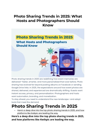 Photo Sharing Trends in 2025