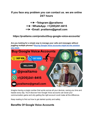 Step By Step Guidline Buy Google Voice Accounts (USA Voice & Canada)