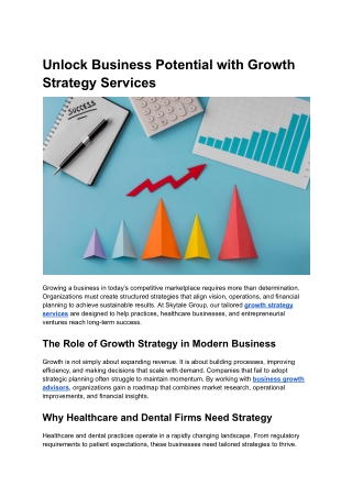 Unlock Business Potential with Growth Strategy Services