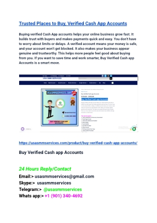 Trusted Places to Buy, Verified Cash App Accounts