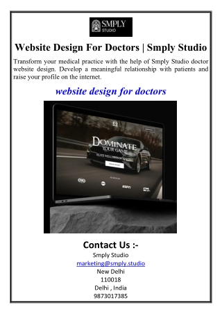 Website Design For Doctors | Smply Studio